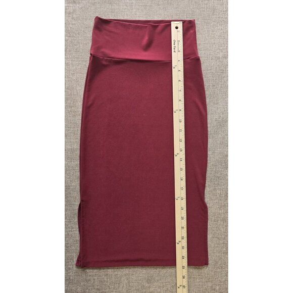Women Thick Knit Pencil Skirt Knee Length Stretch Elastic High Waist - Picture 2 of 13